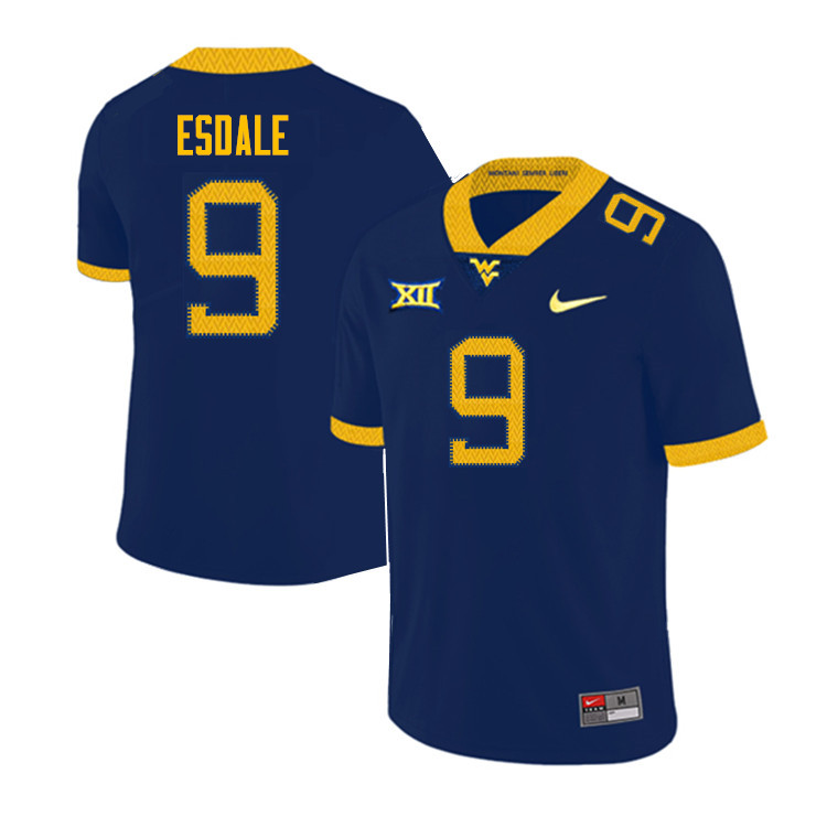 NCAA Men's Isaiah Esdale West Virginia Mountaineers Navy #9 Nike Stitched Football College Authentic Jersey IH23O34FC